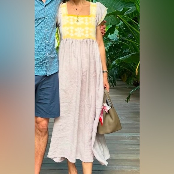 Charming sleeveless linen dress - Picture 3 of 14